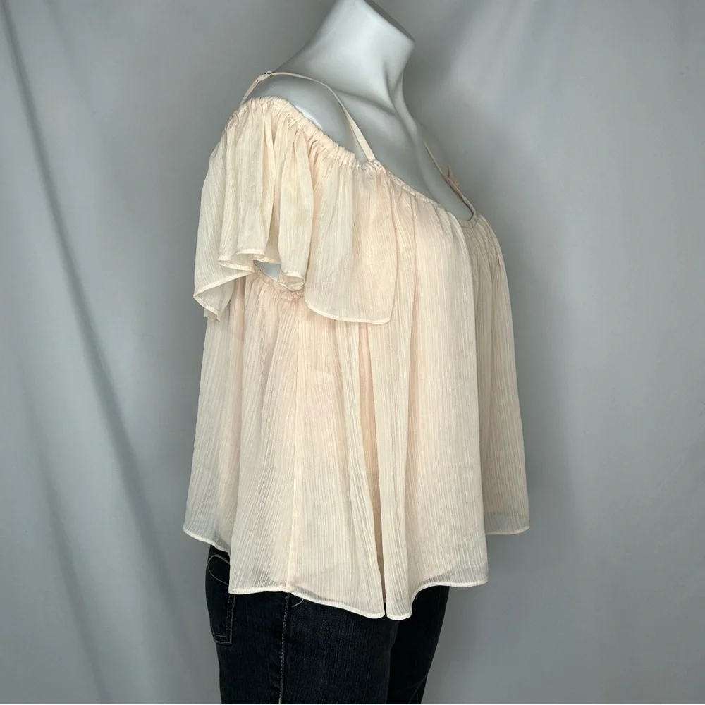 Lulu's Cream Off-Shoulder Women's Top - Picture 3 of 11
